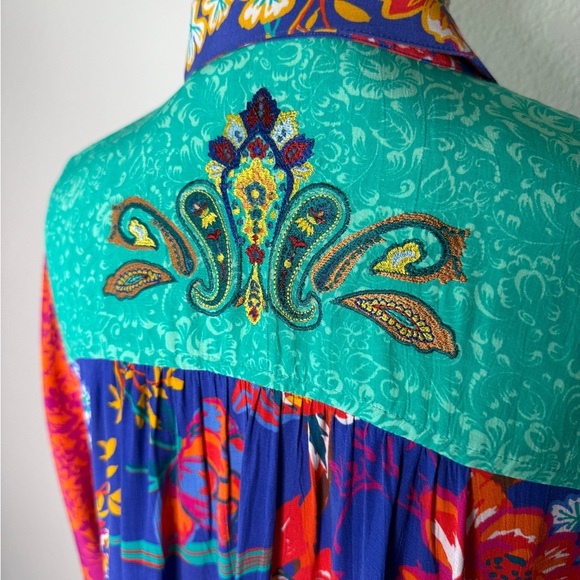 Soft Surroundings Hermosa Floral Embroidered Tunic Multicolor Size M - Picture 5 of 8